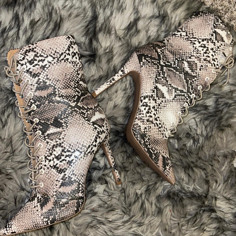 Snake Skin Booties